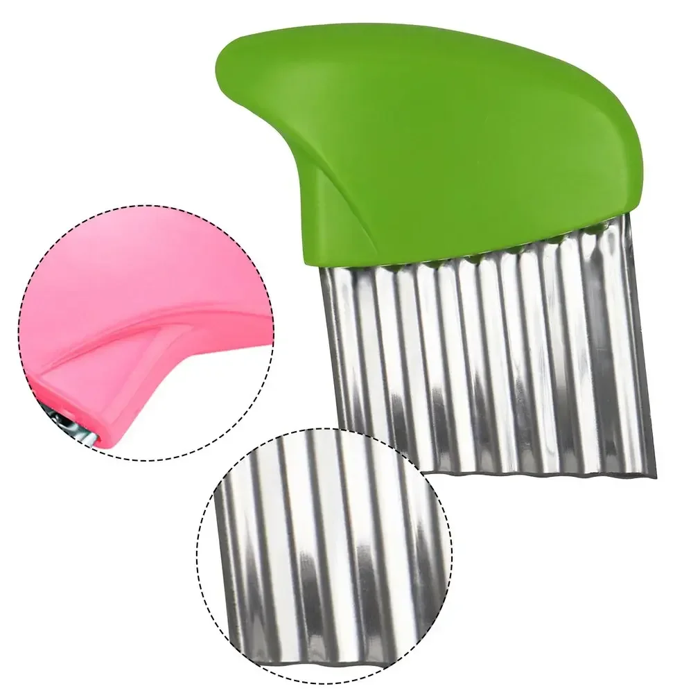 Potato Chip Slicer Cutter Vegetable Fruit Corrugated Wavy Knife French Fries Potato Cutter Kitchen Gadget Accessories Slicers vegetable slicer french fry cutter