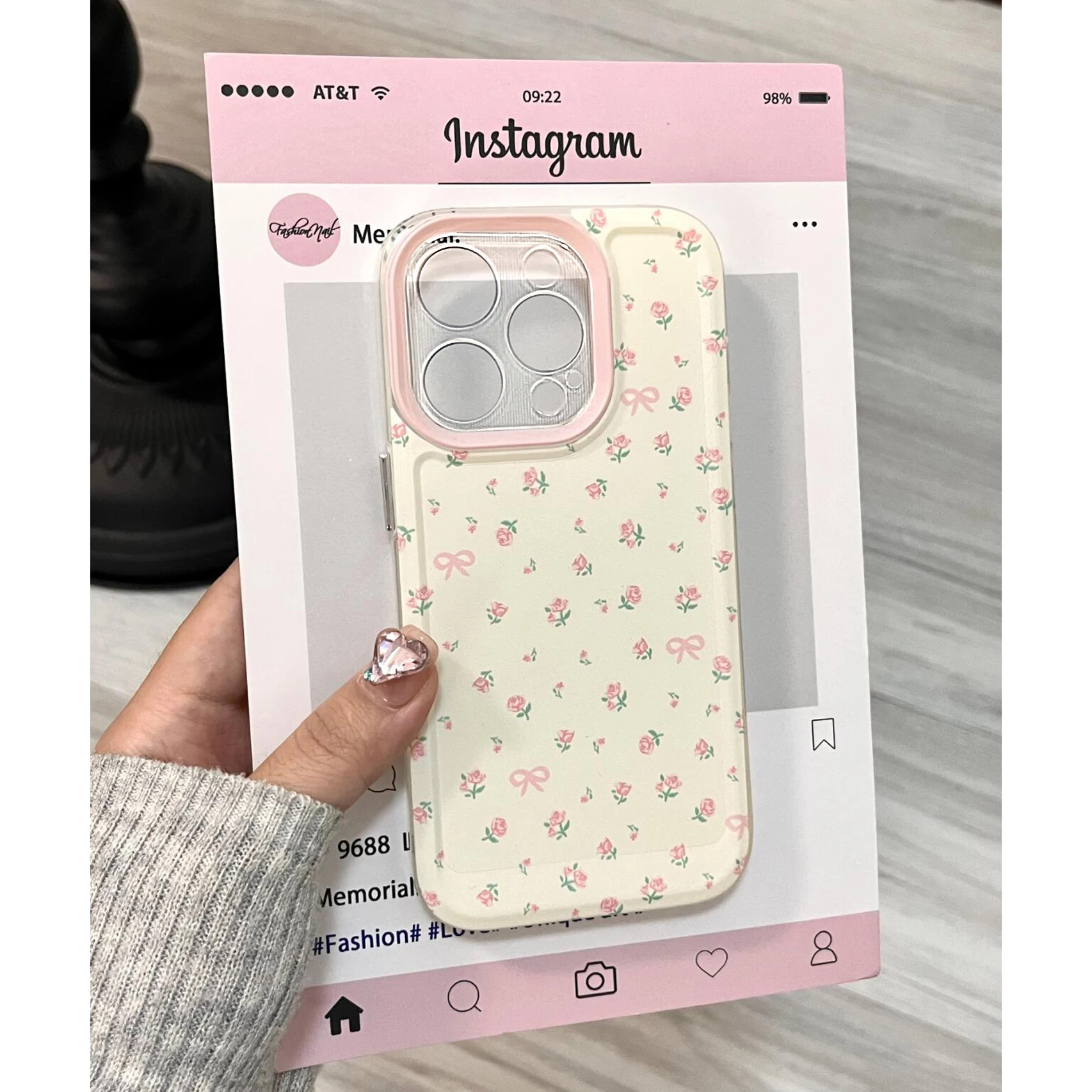 Floral Rose Korean Ins Gentle Cream Pink Versatile Y2K Phone Case Cover