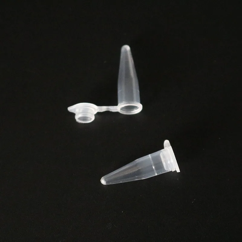 Micro 0.2 Ml Centrifuge Tube 50 Test Tubes Transparent Plastic Tube Container Science Laboratory Test Accessories Lid