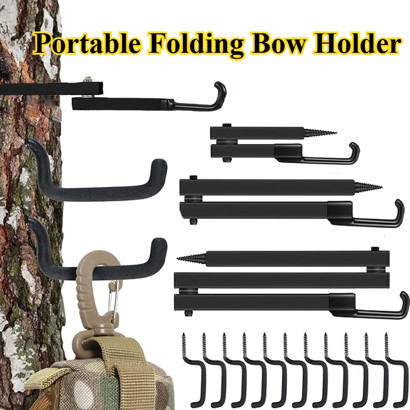 Hunting Tree Stand Highwild Tree Stands Screw in Steps Portable Folding Archery Bow Hook Bow Hanger Gear Holder Accessory