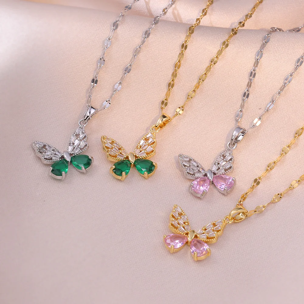 

Light luxury fashion butterfly necklace for women, pendant