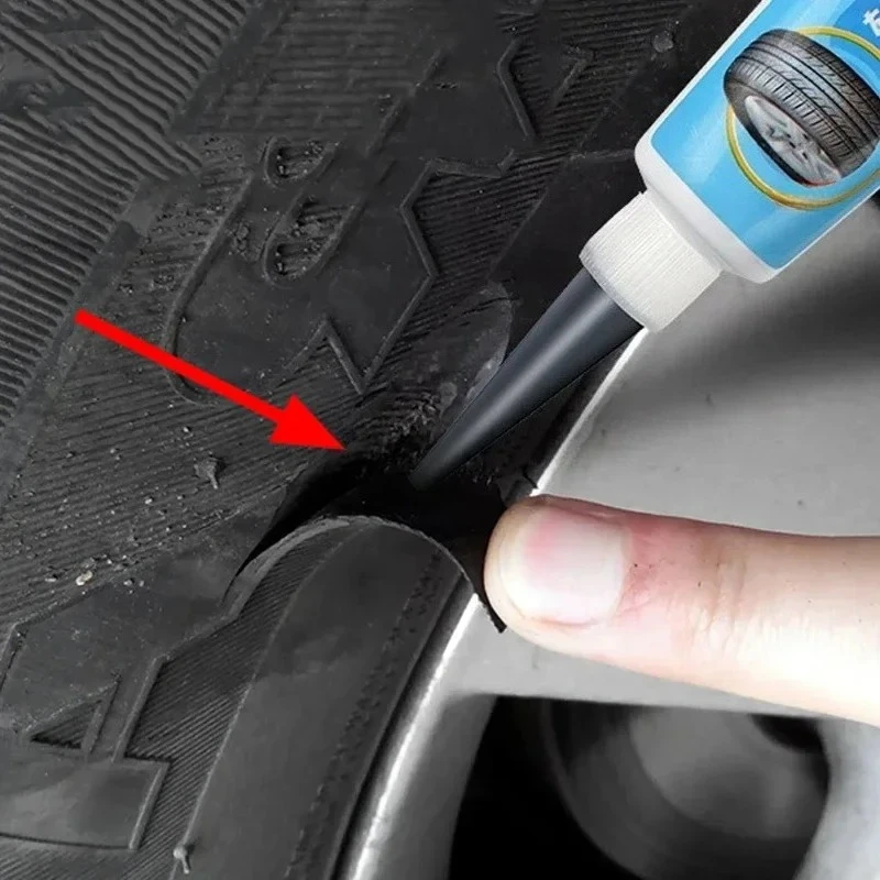 Black Rubber Tire Repair Glue Liquid for Car Maintenance