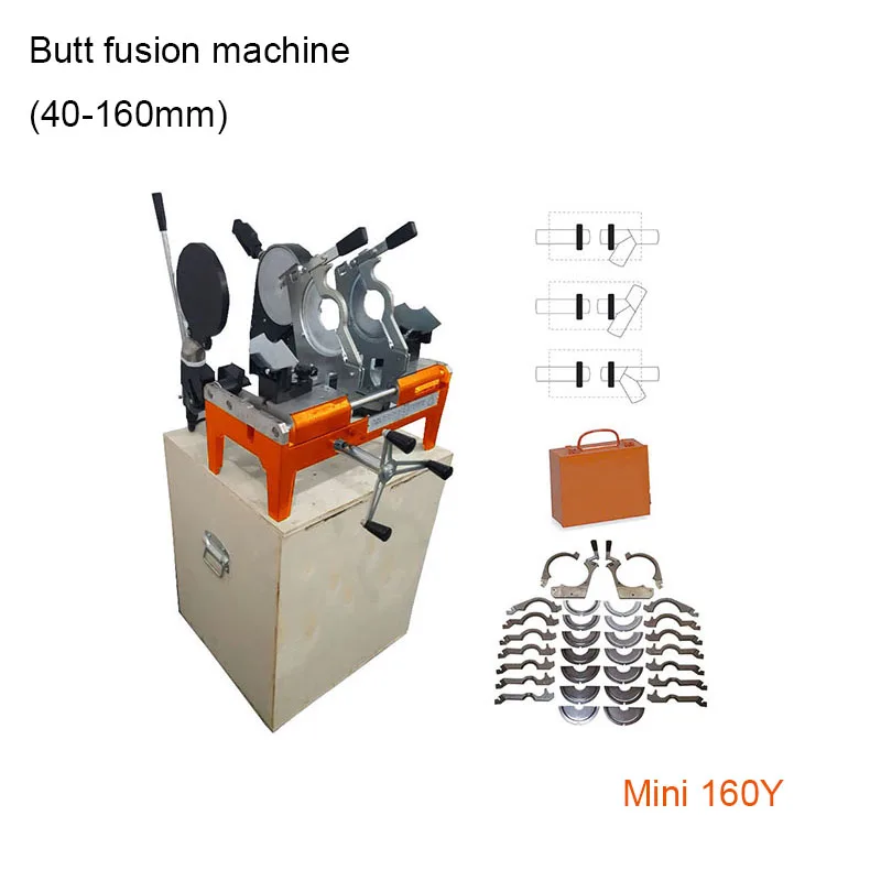 

Mini160 Y(40-160mm)PE Pipe Welding Machine Butt Fusion Machine Siphon Drainage Welder Thin-Walled Pipeline Low Pressure Welder