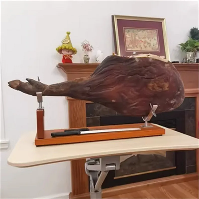 Spanish Ham Stand Solid Wood Cut Iberian Ham Special Stand Stainless Steel Ham Rack Tomahawk steak plate