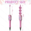 12Pcs Diamond Bead Pen DIY Beadable Ballpoint Pens Student Stationery Pens Writing Pen School Office Supplies 5