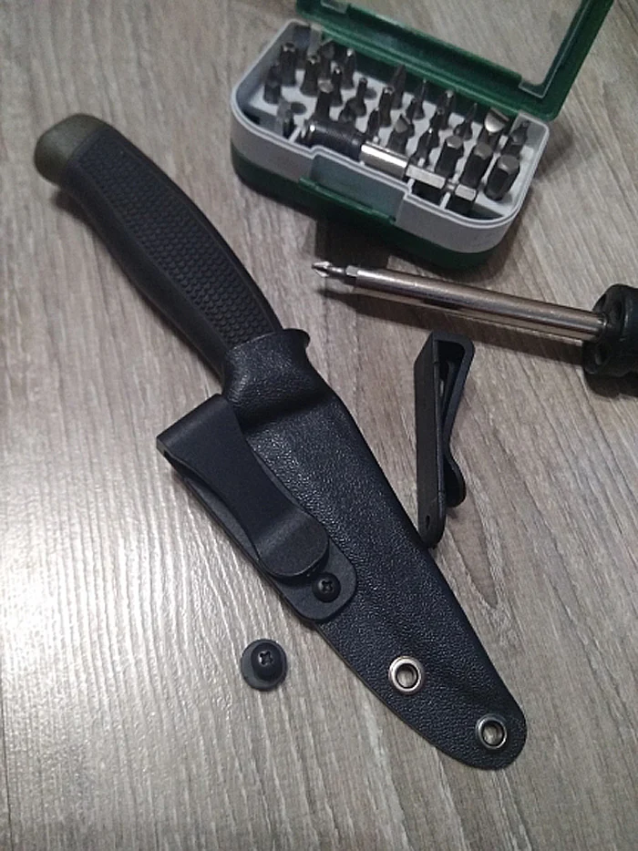 0.78 *2.56 (20mm *65mm )Kydex Holster Clip knife scabbard Clip DIY Black screw