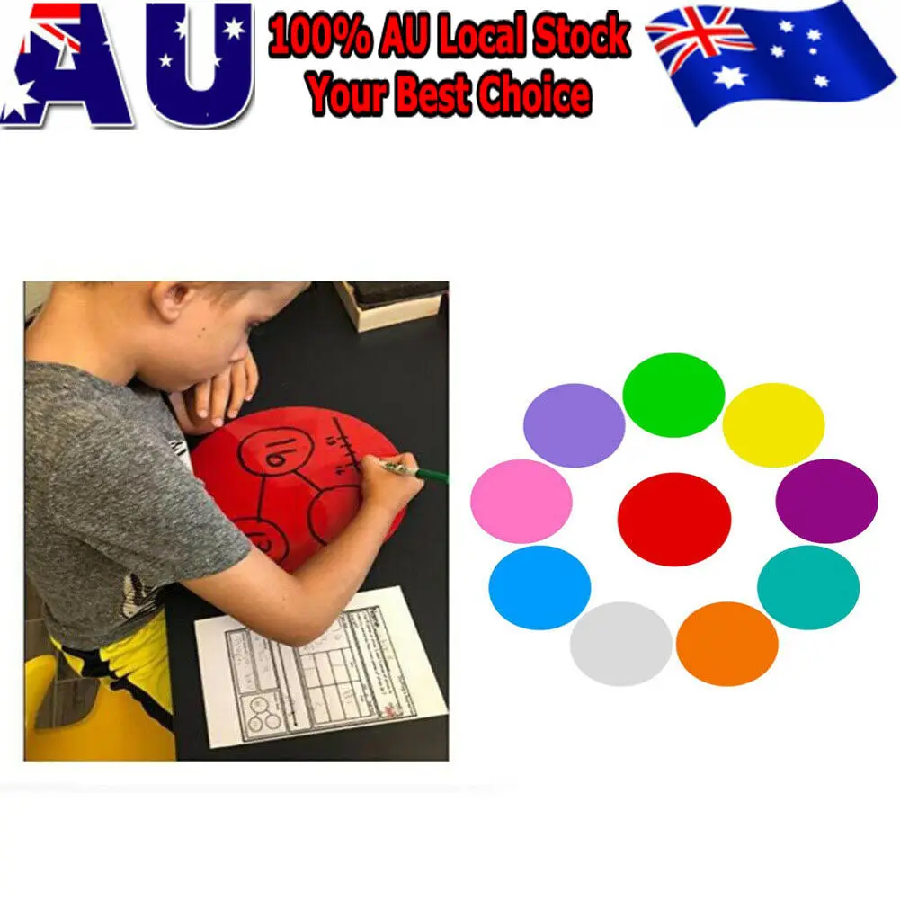 10pcs 드라이 지우기 도트 데칼 화이트보드 어린이를 위한 안전한 재사용 가능한 교실 교육 진행 상황 추적기 이동식 비닐