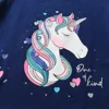 DXTON Kids Unicorn Cartoon Print T Shirt Girls Short Sleeve Summer Cotton Casual Tops and Tees Girls Licorne Daily Tees Costumes 2