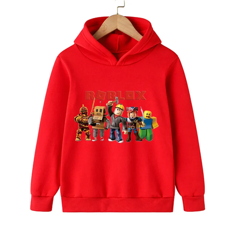 Boys Funny Robloxing Game Print Hoodies Cartoon Long Sleeve Children Pullover Spring Kids Girls Tops Children Clothes 3-14 Years children's sweatshirts Hoodies & Sweatshirts