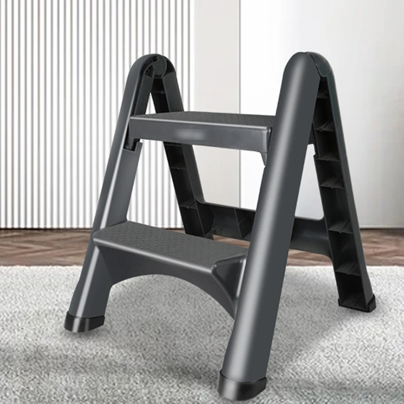 

Folding Ladder Chair Plastic High Stools Kitchen Step Ladder Stool Strong Load-bearing Widen 2 Step Ladder Household Tools