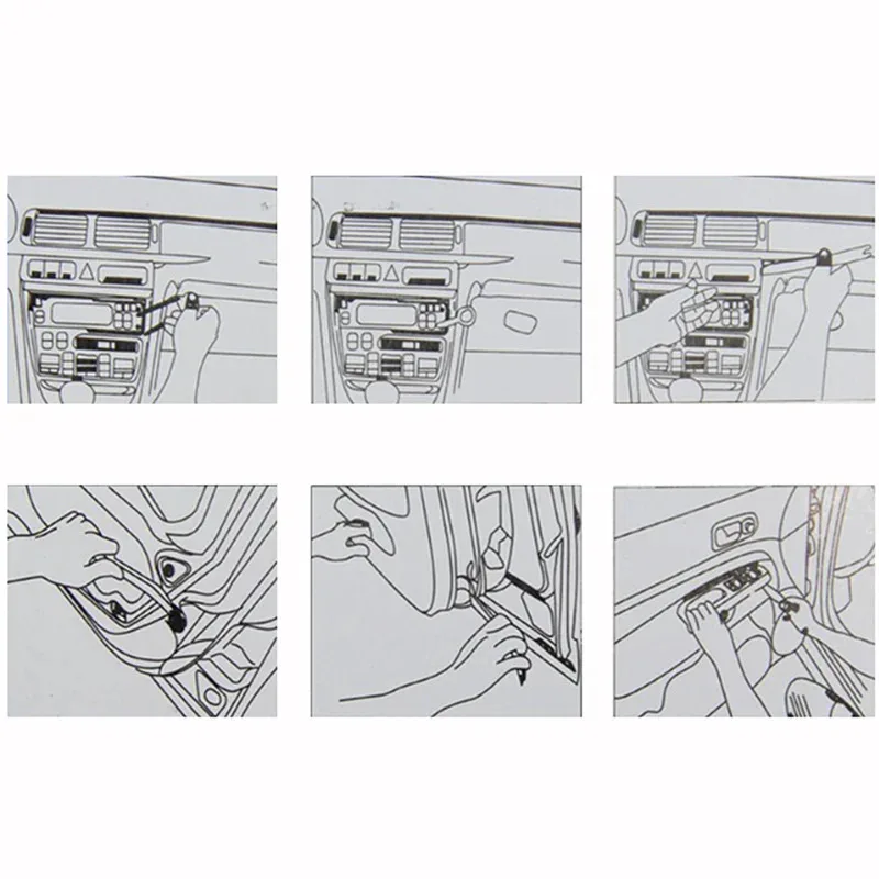 4/8PCS Car Radio Removal Tool Stereo Key Useful Radio Stereo Release Removal Install Tool Car Repair Accessories Removal