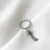 925 Sterling Silver Tassels Small Bell Adjustable ​Rings For Woman Luxury Jewelry Engagement Wedding Accessories Argent 925 1