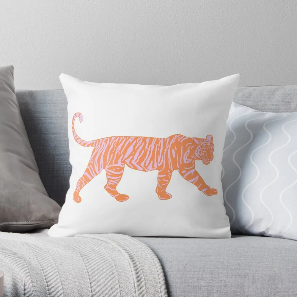 

Orange and Pink Tiger Throw Pillow Cushions Home Decor Cushion Covers For Living Room