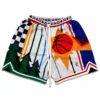 High Street Retro New Drawstring Basketball Shorts Men's Summer Outdoor Running Fitness But Knee Sports Quarter Pants 1
