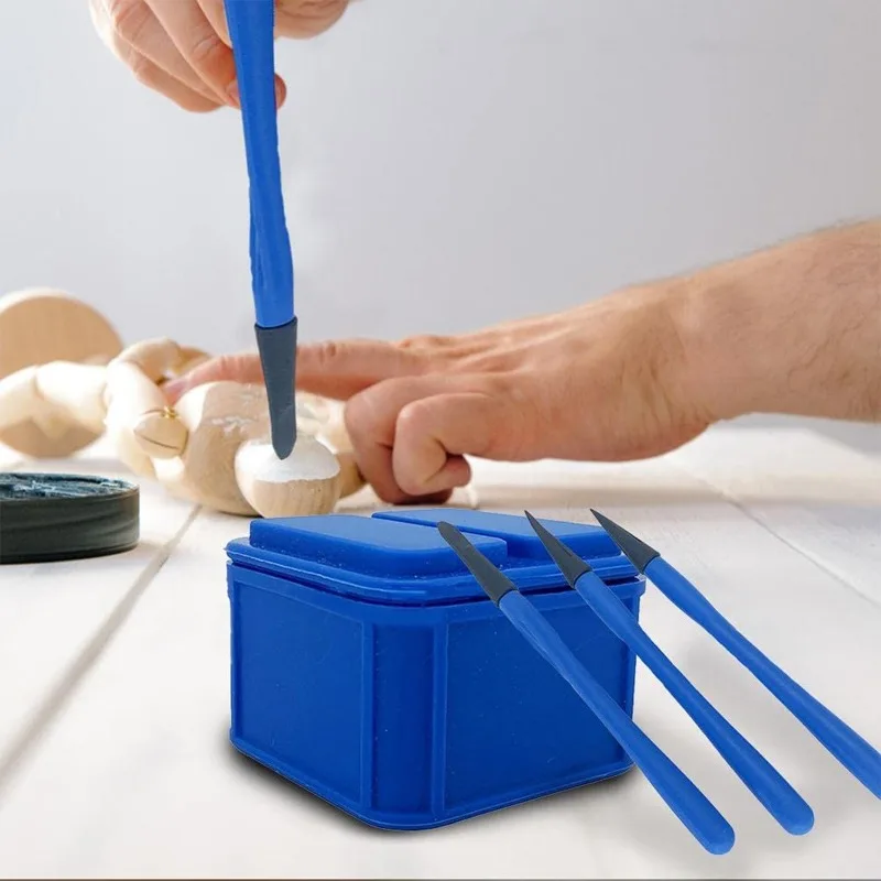 Woodworking Gluing Kit Silicone Glue Brush Kit 4pcs/Set Woodworking Glue Applicator Set Portable DIY Hand Tool Reliable