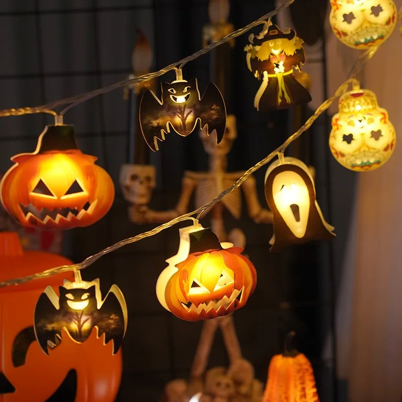 

3M 20LED Halloween Decoration Lighting Strings Ghost Pumpkin Mixed LED Decorative Light Colorful Light