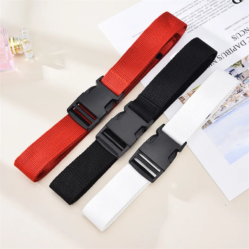 Fashion Belt For Women Waist Recrangle Eye-splice Metal Buckle Slim Retro Fabric Accesories Designer Pants Waistband for Men Red