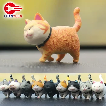 9-18 pezzi simpatici ornamenti per gatti figurine di gattini per bambini regali di compleanno per bambini decorazione della casa modello da tavolo accessori da giardino