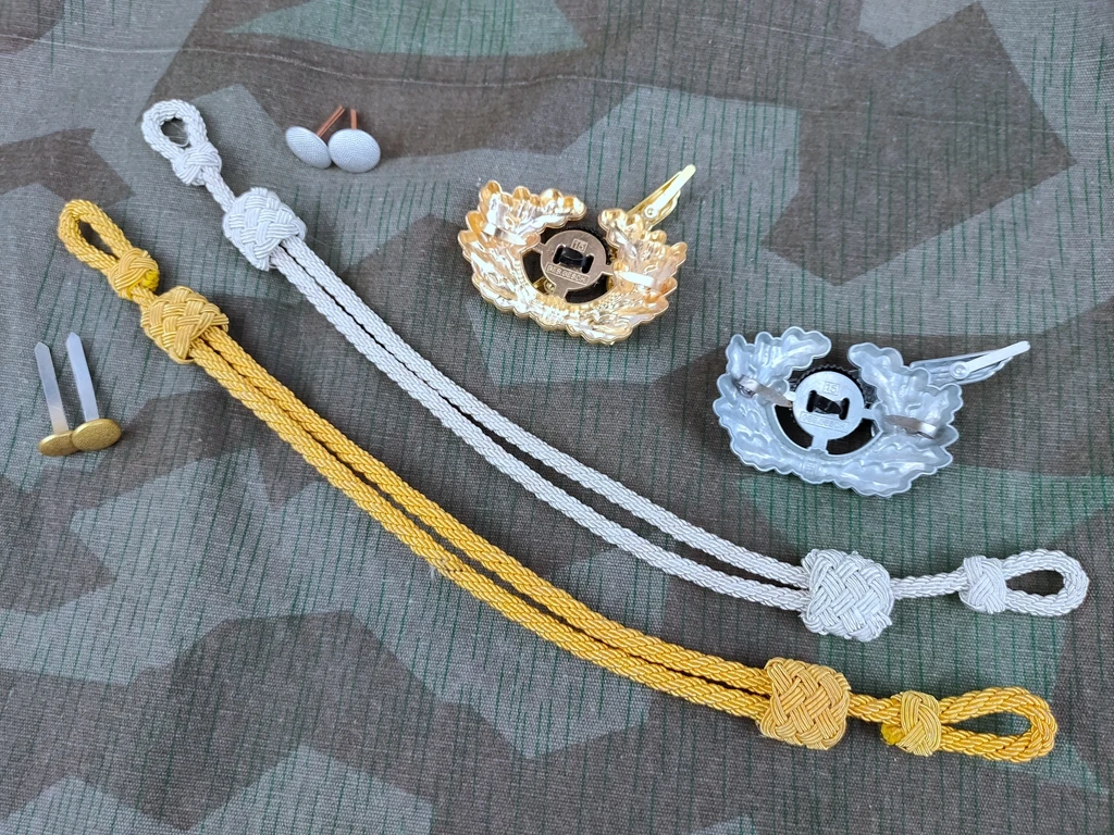 German Officer Cap Set Military Souvenirs WW2 Army Panzer Officer Visor Cap Wreath Cockade Metal Wire Chin Cord Strap
