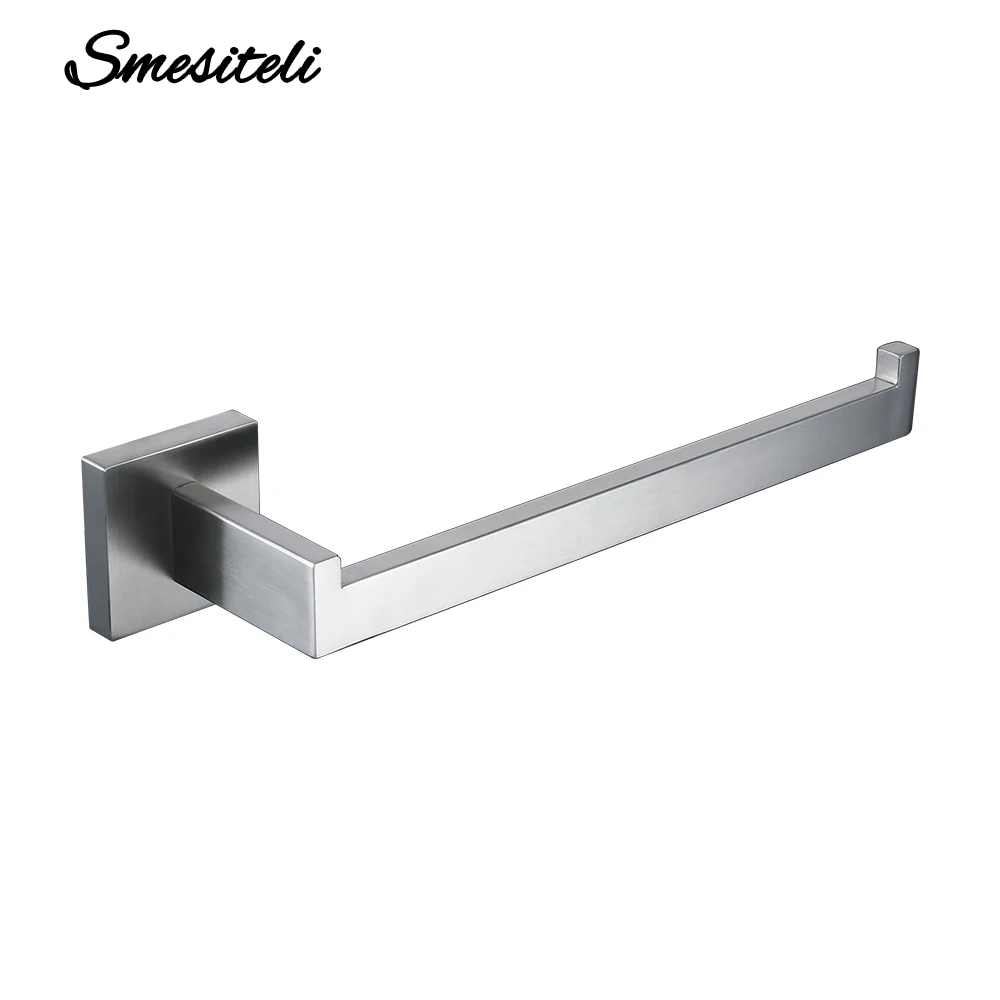 Brushed Nickel Towel Rack Bathroom Hardware Set Towel Holder Hanger Stainless Steel Rails Nails Wall Mounted Rustproofed towel holder shower towel rack bathroom organizer