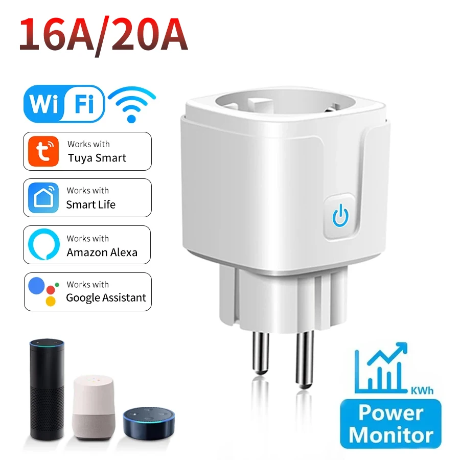 Smart WiFi Plug with Power Monitoring and Voice Control