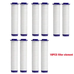 Turbo Rotating High-Pressure Water-Saving Showerhead with Adjustable Spray and Built-in Filters (10pcs filter element)
