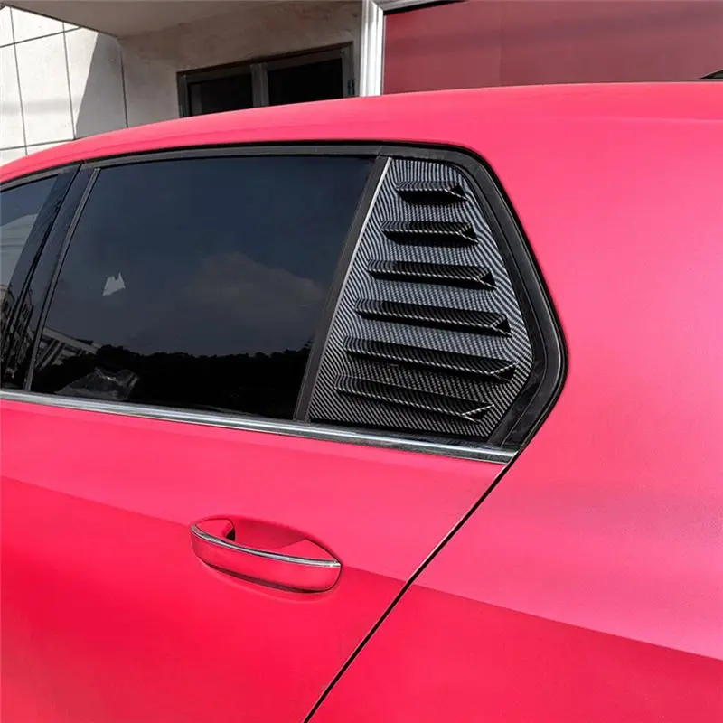 VW 골프 8 MK8 2020-2022용 유니버설 자동차 측면 후면 통풍구 커버 트림 장식 부품 (블랙)
