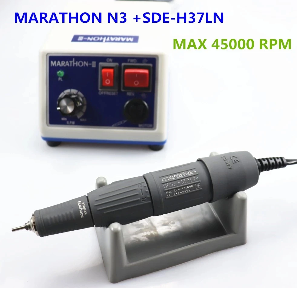 Description Picture 3 of item45K New Arrival STRONG 210 LAAOVE N3 H37LN Handpiece 65W 50000rpm Nail Drills Manicure Machine Pedicure Electric File Bits Kit