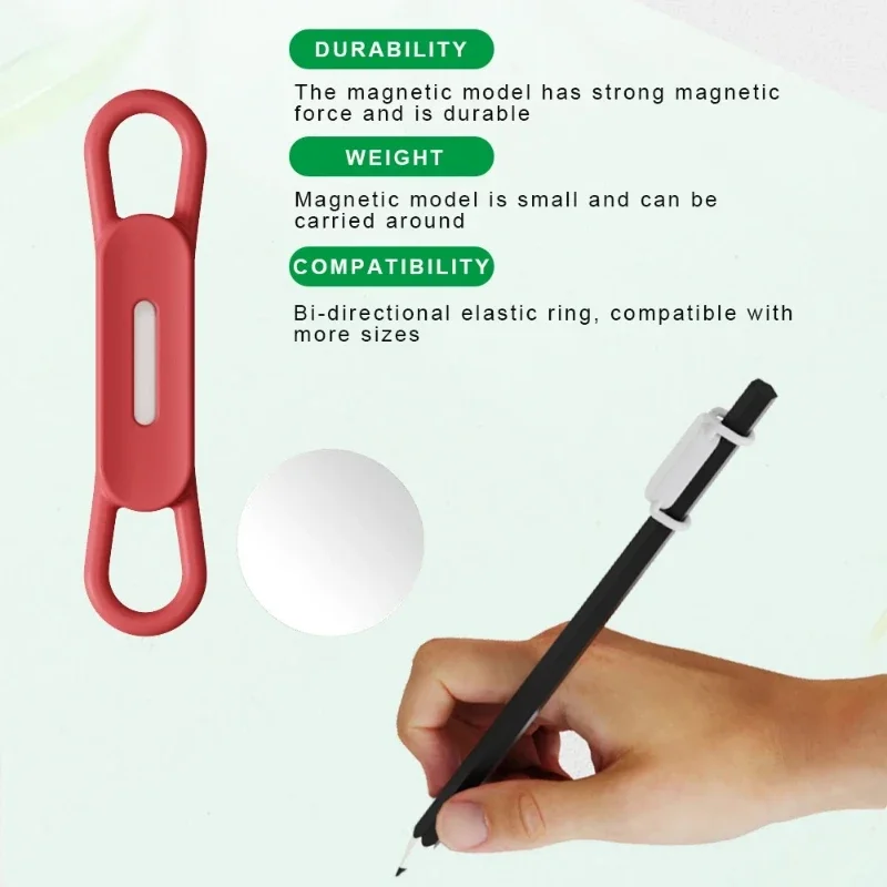 Pen Holder 1 5PCS Magnetic Pen Pencil Holder Silicone Adjustable Pen Holder Desk Refrigerator Whiteboards Office Desk Accessories