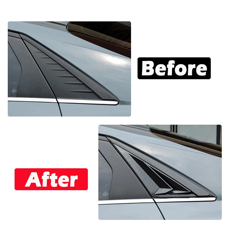 Rear Side Window Louvers Quarter Window Spoiler Fit for Hyundai Elantra Avante CN7 2021-2024 Panel Car Accessories Fake Vent