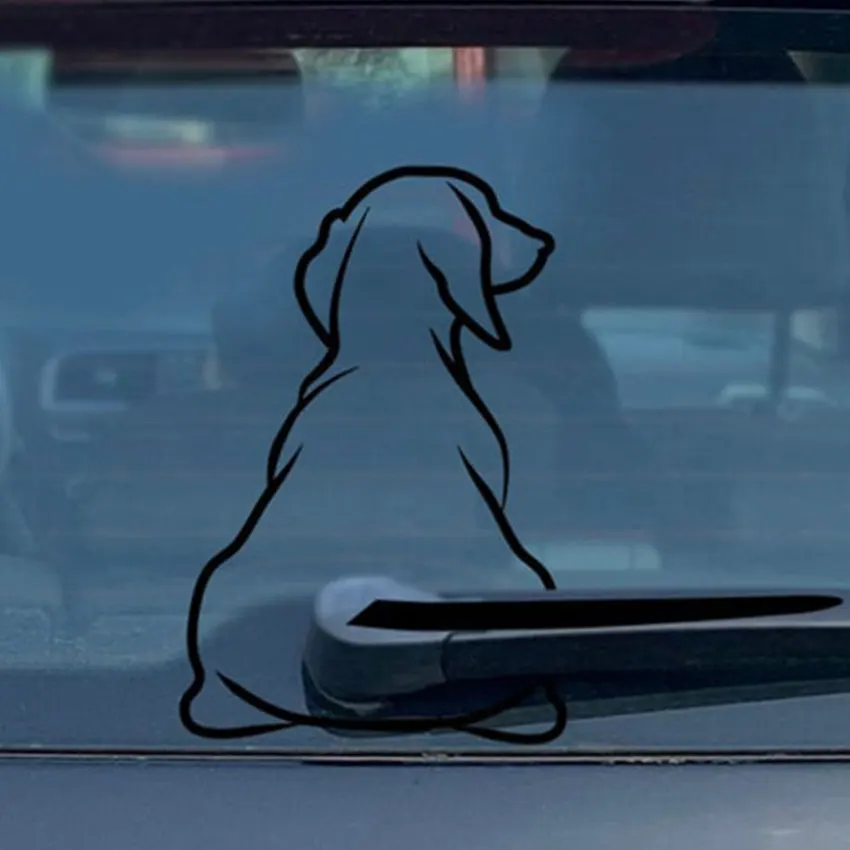 

Funny Dog Moving Tail Car Sticker Window Wiper Decals Dog Sticker Car Rear Sticker Wiper Tail Decals Windshield Interesting