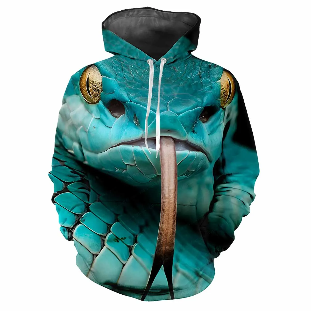 Animal Snake 3d Printing Spring Autumn Men's Hoodie Hip Hop Horror