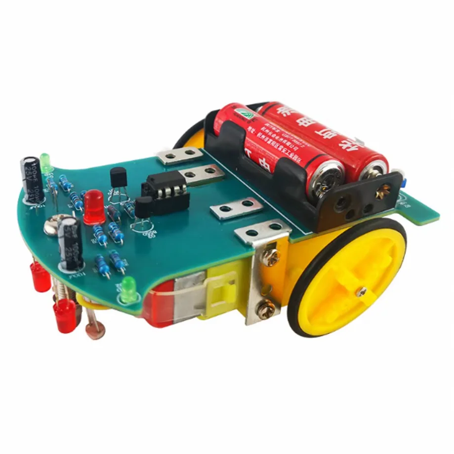 Kit Robot Suiveur de Ligne D2-7 DIY - Voiture Intelligente à Souder