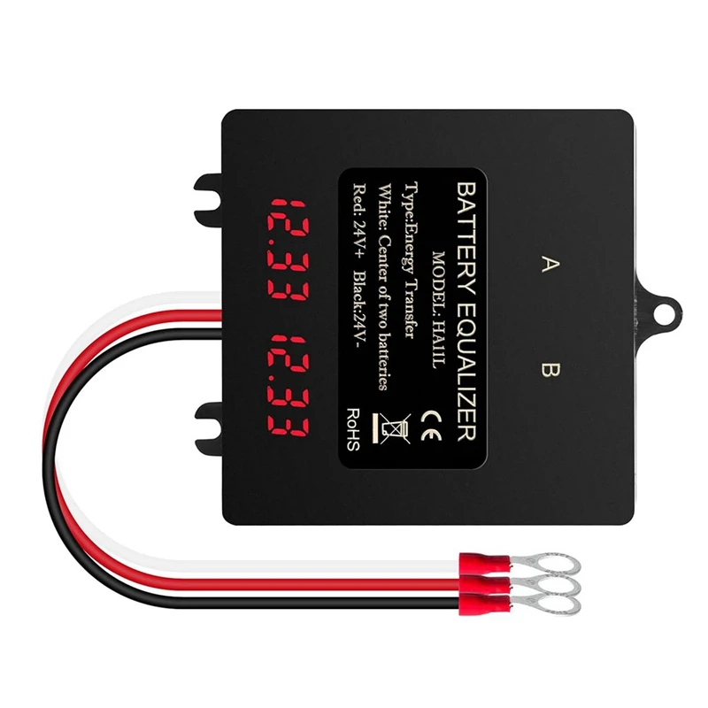 Bbattery Equalizer Intelligent Battery Balancer For Lead-Acid Lithium Batteries 24V Digital 2X12V Electrical Tool