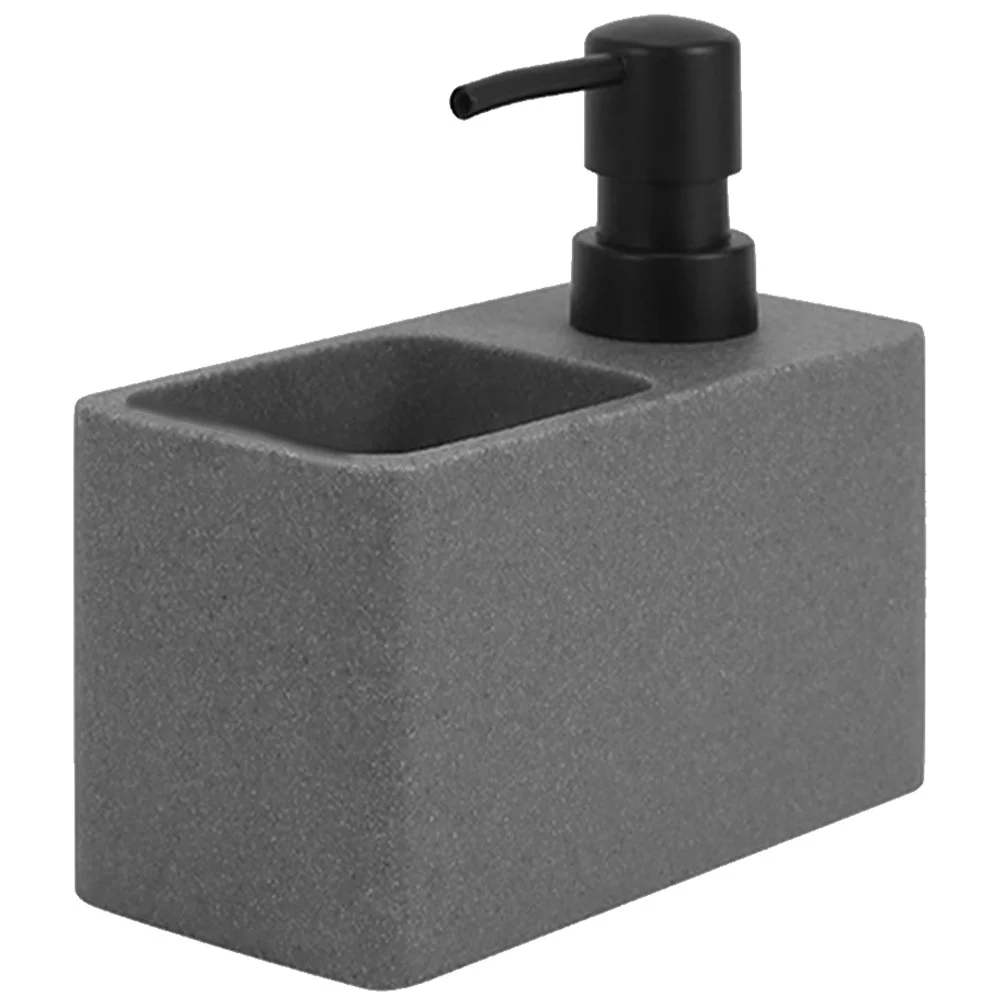 ที่จ่ายน้ำยาล้างจานพร้อมที่เก็บฟองน้ำสำหรับอ่างล้างจานในครัว ที่จัดระเบียบสบู่และฟองน้ำ ปั๊มของเหลวสำหรับเครื่องล้างจาน 1