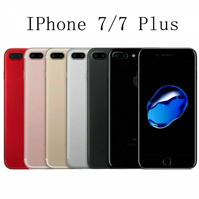 Unlocked Original Apple iPhone 7 / iPhone 7 Plus 4G Mobile 32GB/128GB/256GB ROM Smartphone 4.7"/5.5" 12MP Fingerprint Cell Phone