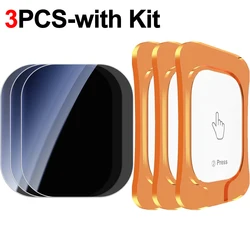Easy Install Tempered Glass Anti - Spy Screen Protector - Anti - Scratch Bubble - Free Privacy Film - Watch Ultra1 2 3 (3X - With Install Kit)