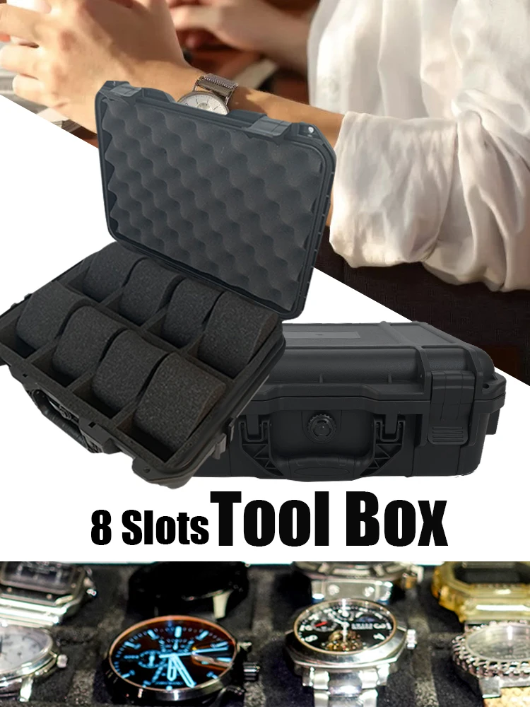 

24/30 Grid Plastic Watch Box Safety Waterproof Watch CasePortable Dry Tool Box Impact Resistant Case For Watches Stor