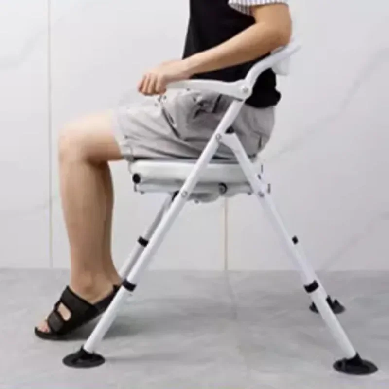 Portable Shower Bathroom Chair Toilet Folding Medical Minder Stool Disabled Space Saving Nordic Taburete Plegable Home Furniture