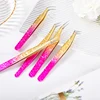 1 Pc Eyelash Tweezers Ice Flower Anti-static 3D Accurate Eyebrow Grafting False Lashes Extension Supplies Makeup Tweezer Tools 2