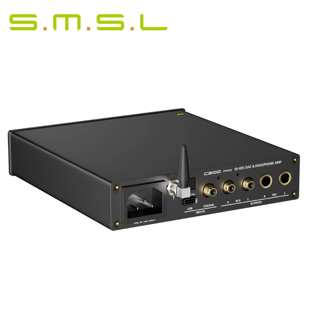 SMSL C200Pro Decoder Headphone Amplifier USB DAC AMP XMOS XU-316 ES9039Q2M 4*OPA1612A 6.35/4.4mm Headphone Jack Bluetooth 5.1