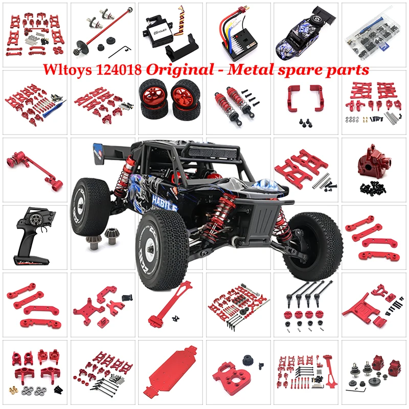 Wltoys 124016 124019 124018 1/12 RC카, 전면 및 후면 암, 자동차 액세서리, 성인용 브러시리스 모터, Rc 크롤러