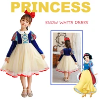 Disney Princess Costume Girls Classic Autumn Snow White Dress Luxury European Style Winter Clothes Birthday Party Gown