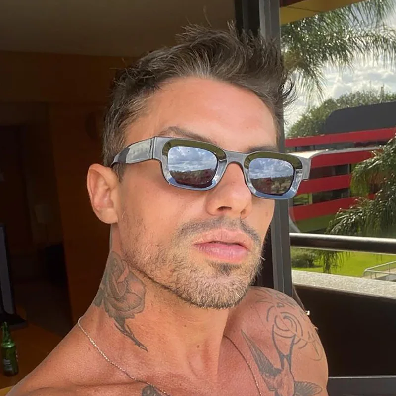 Kleine Rechteck Sonnenbrille Frauen Männer Vintage Marke Designer Platz Luxus Sonnenbrille Shades Weibliche Camber Konkaven Sonnenbrille