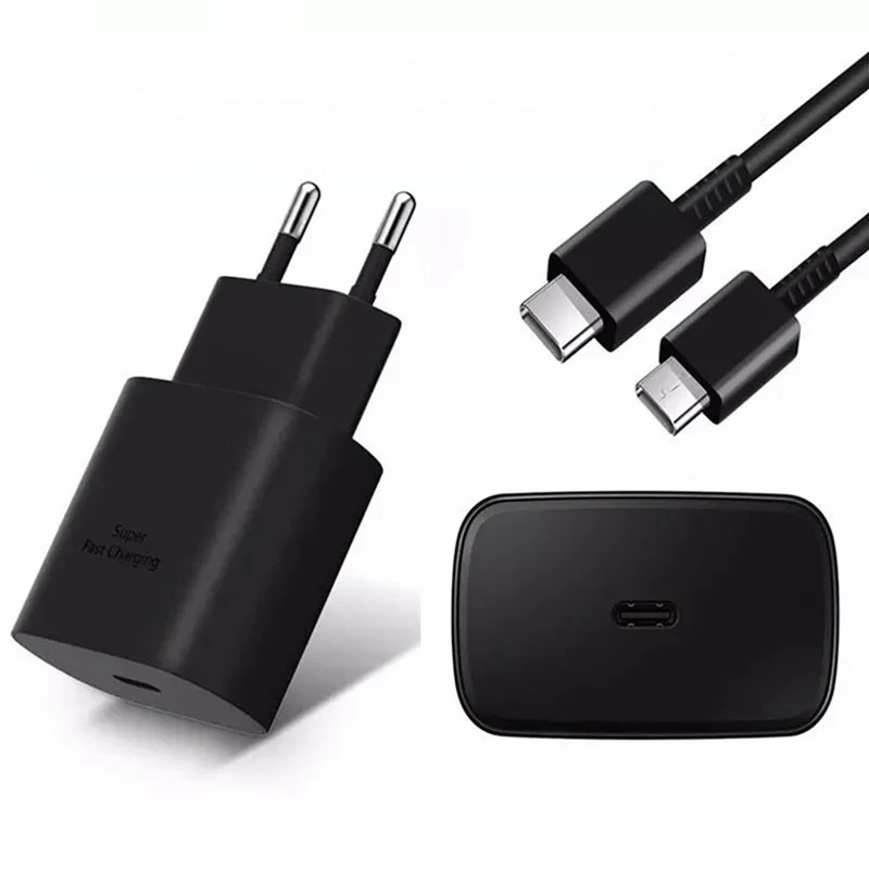 High-Speed 25W USB-C Fast Charging Adapter with Type C Data Cable