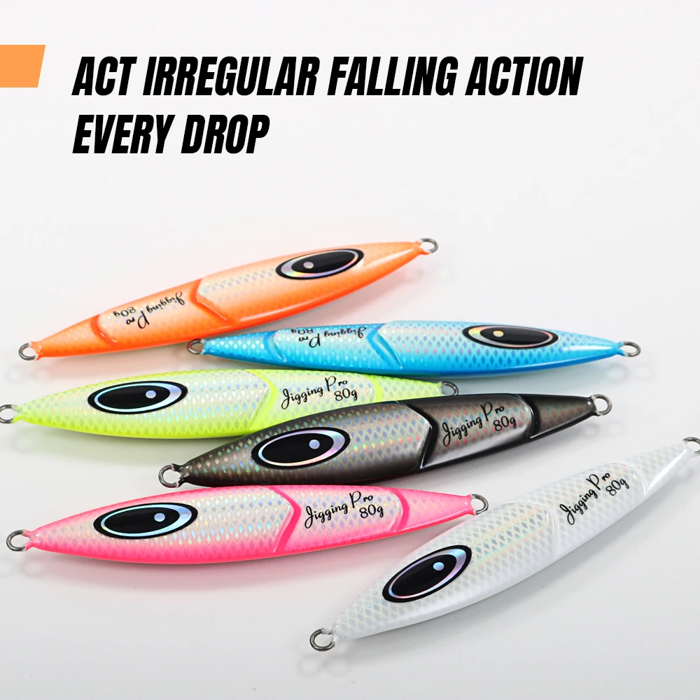 JIGGING PRO Cranky Metall Slow Fishing Jigs 80g 100g 120g 150g Leuchtende Ufer-Slow-Jigging-Köder für Grouper und Thunfisch – Detail 7