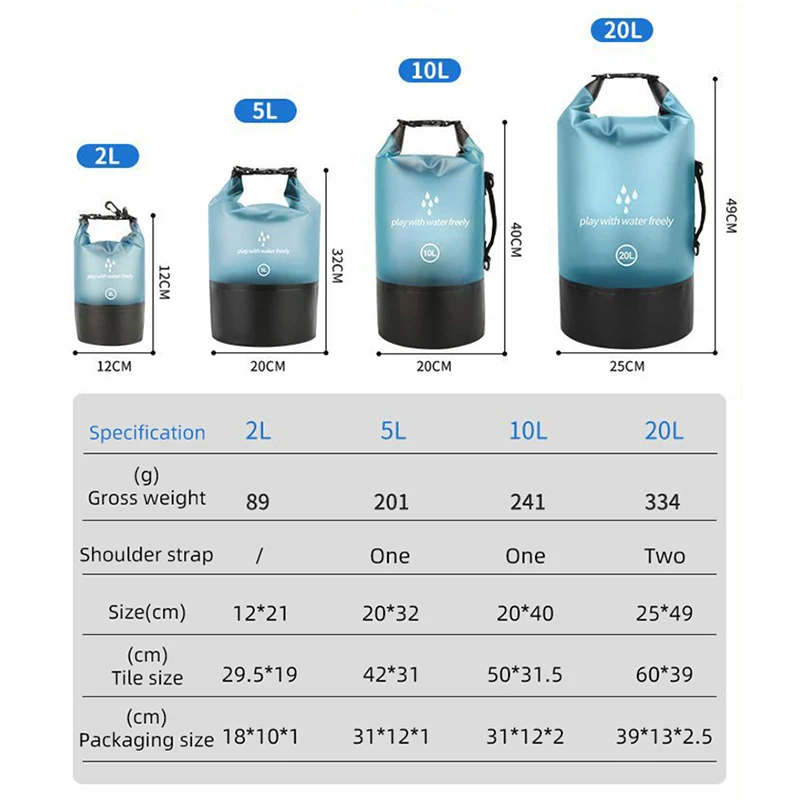 Waterproof Dry Bag Backpack for Swimming Boating Kayaking