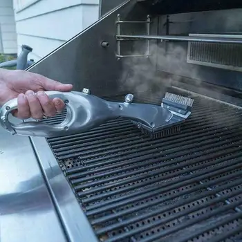 Spazzole per pulizia a vapore per esterni per griglia per barbecue Pulitore per barbecue adatto per raschietto a carbone Accessori per gas Utensile da cucina