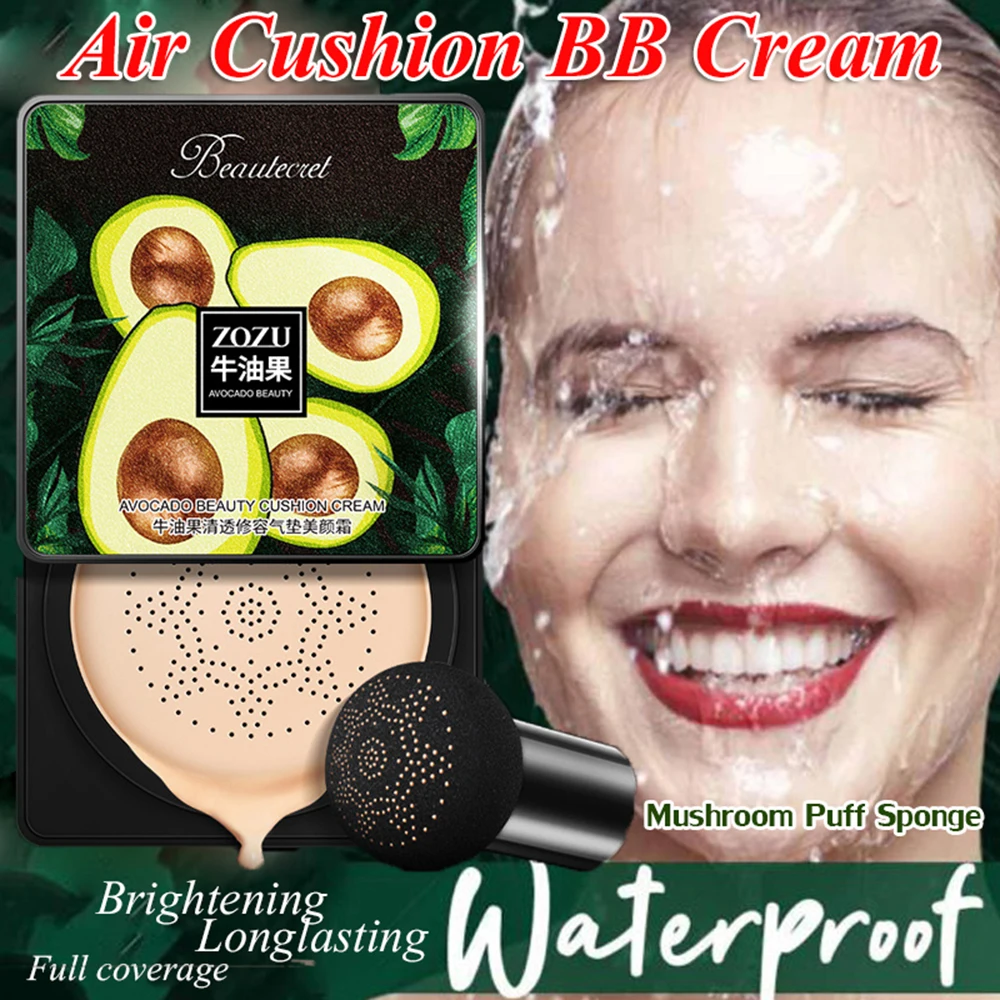 Air Cushion BB Cream Avocado Foundation Whitening Concealer Waterproof