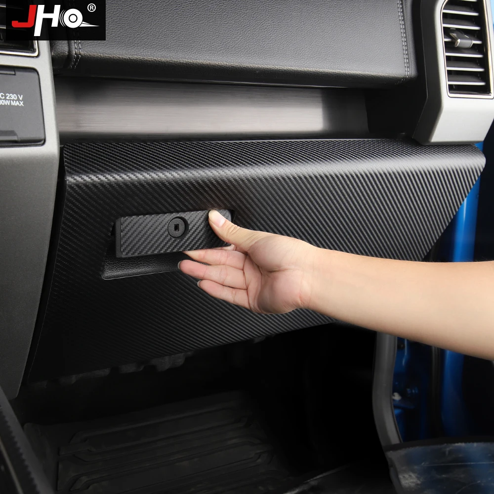 JHO Car Door Sill Anti Kick Pad Sticker Protector Auto Side Anti Scratch Tape Film Copilot Storage Box for Ford F150 Raptor
